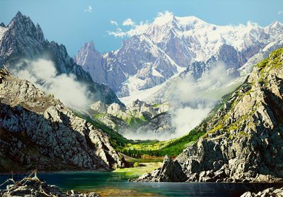 Mountain landscape - oil painting