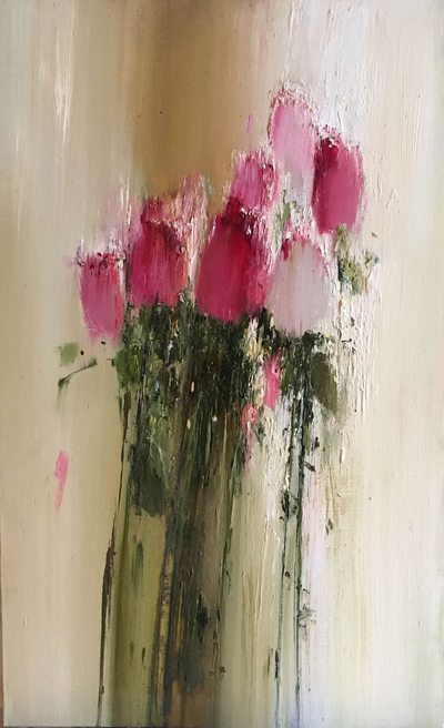 A bouquet of roses - oil painting