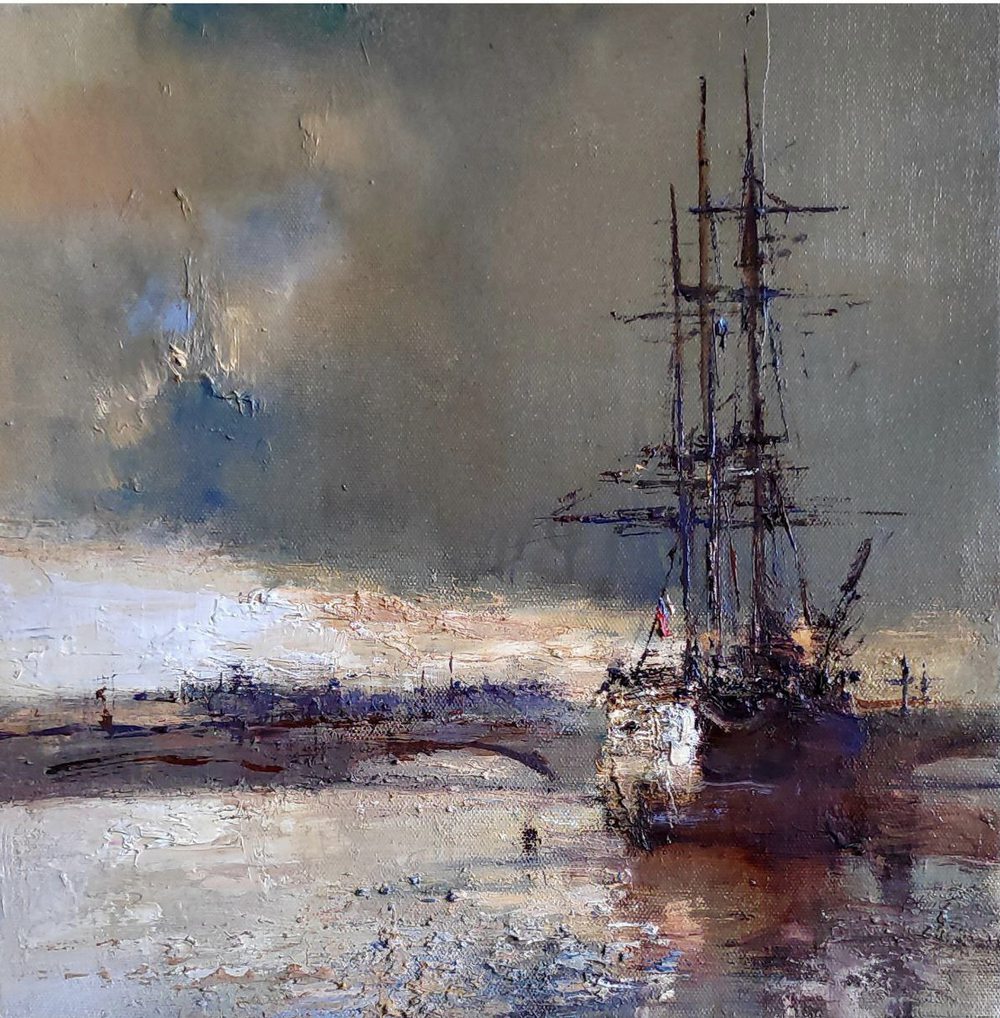 Oil painting on canvas ❀ Frigate Grace