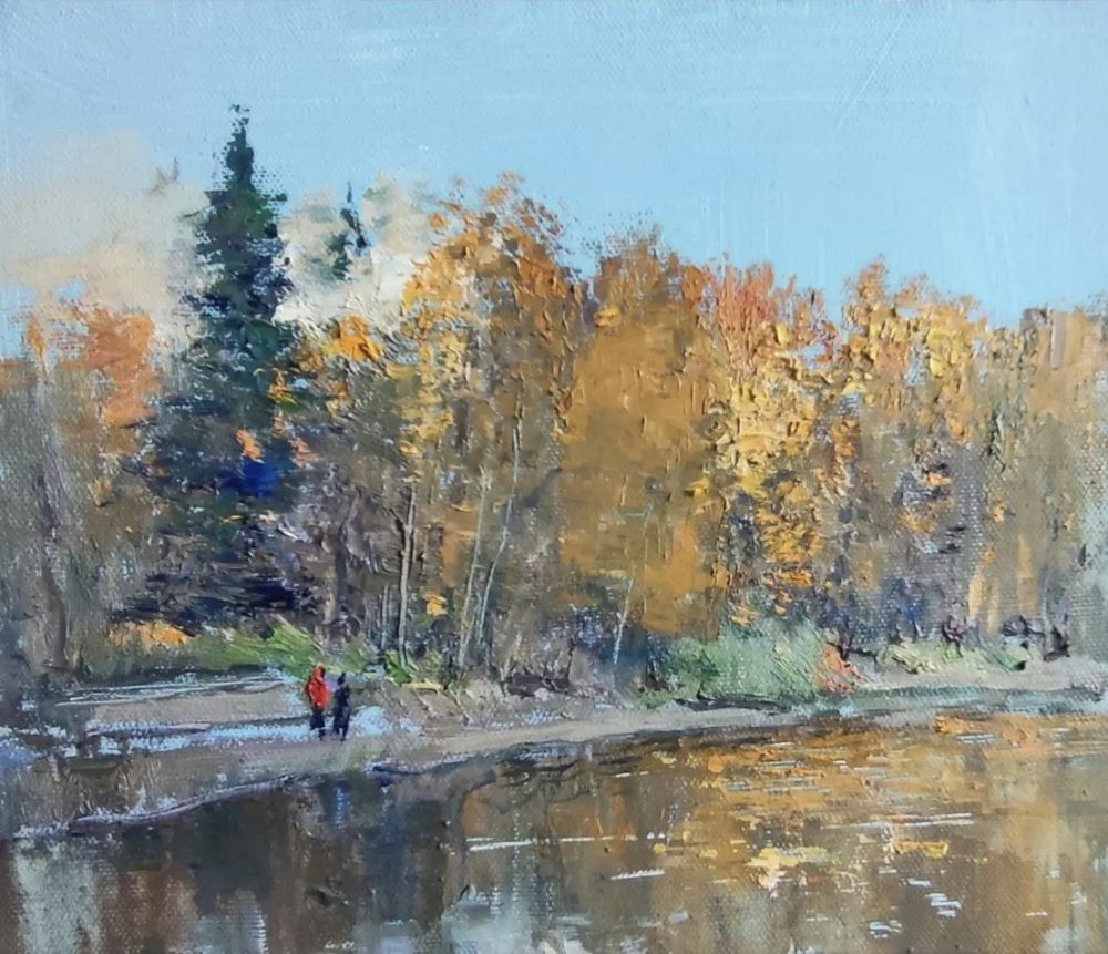 Oil painting on canvas ❀ Autumn sketch