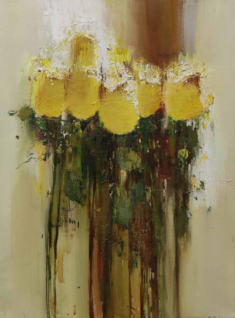 Картина маслом на холсте ❀ Жёлтые розы