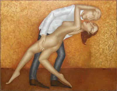 Passionate dance - oil painting