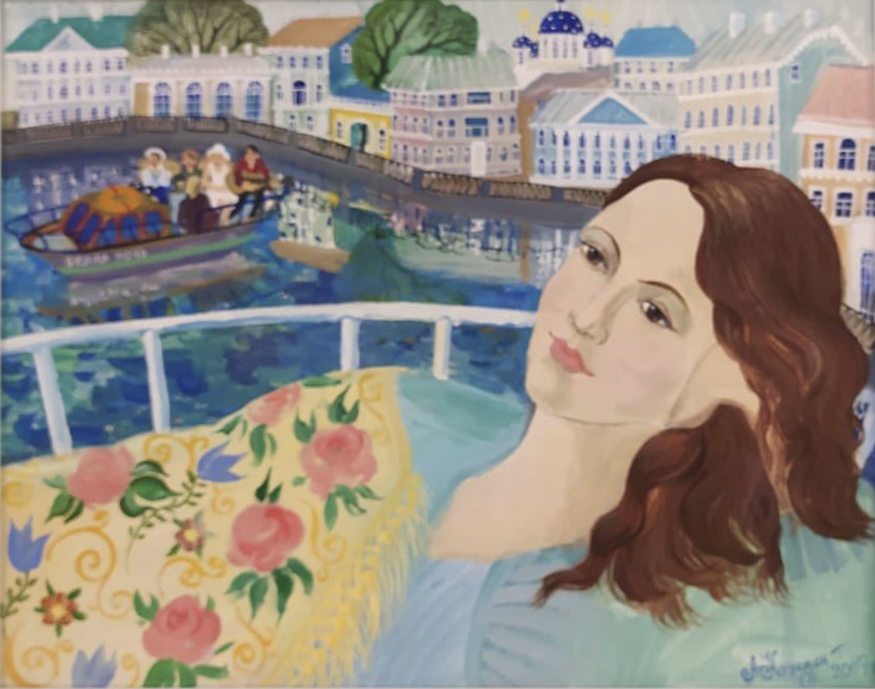 Acrylic painting on canvas ❀ Portrait of Vera