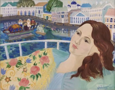 Portrait of Vera - acrylic painting