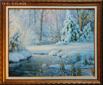 Beauty winter - oil painting