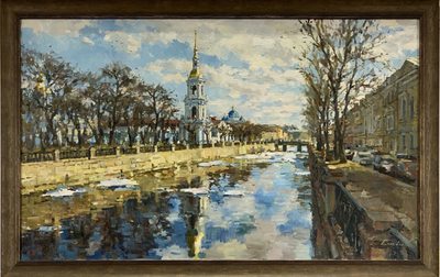 Embankment - oil painting