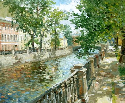 Griboedov Canal, Saint-Petersburg - oil painting