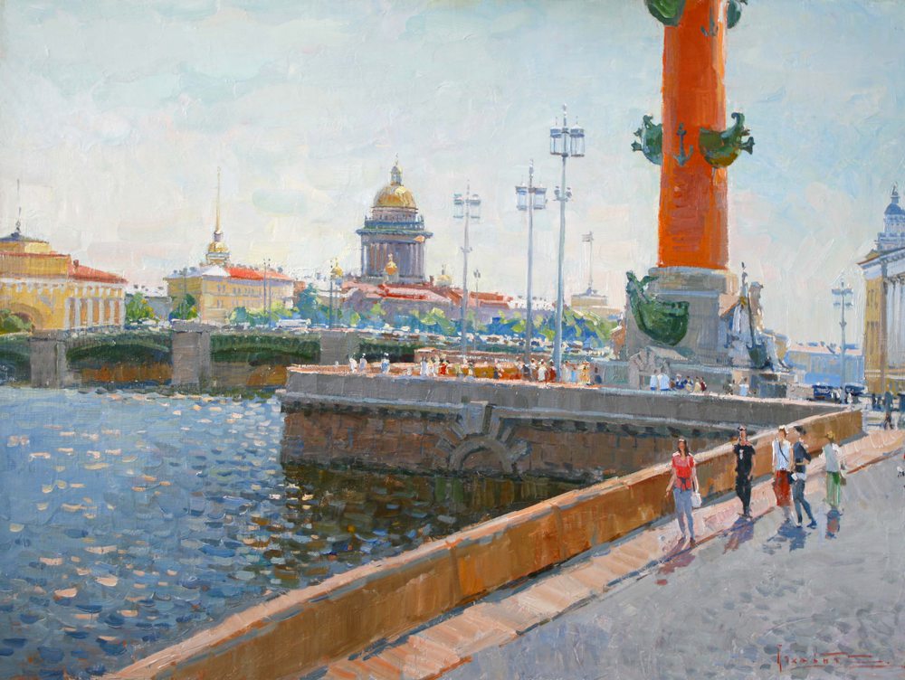 Oil painting on canvas ❀ Petropavlovsky Fortress