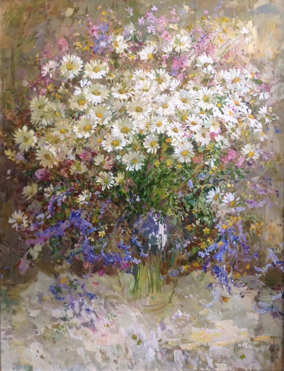 Oil painting on canvas ❀ Chamomile