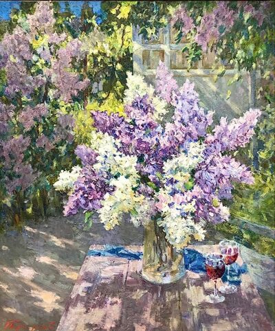 Lilac for two- oil painting