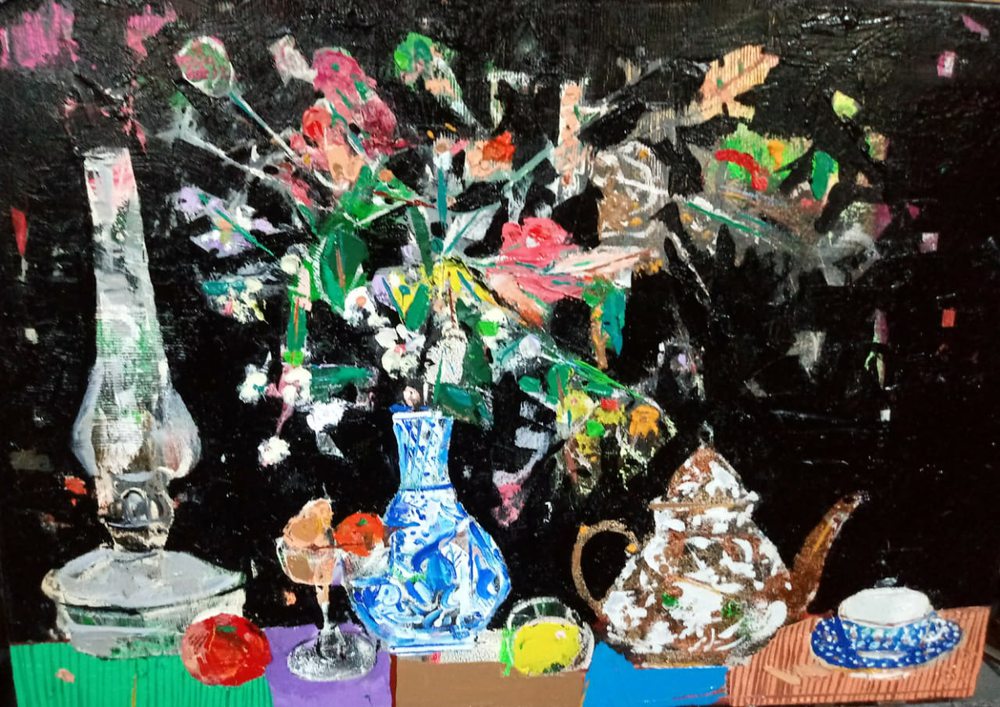 Oil painting on canvas ❀ Vase